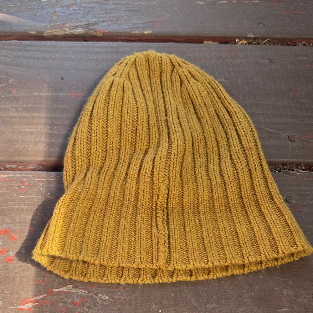 Mustard Yellow Knit Beanie